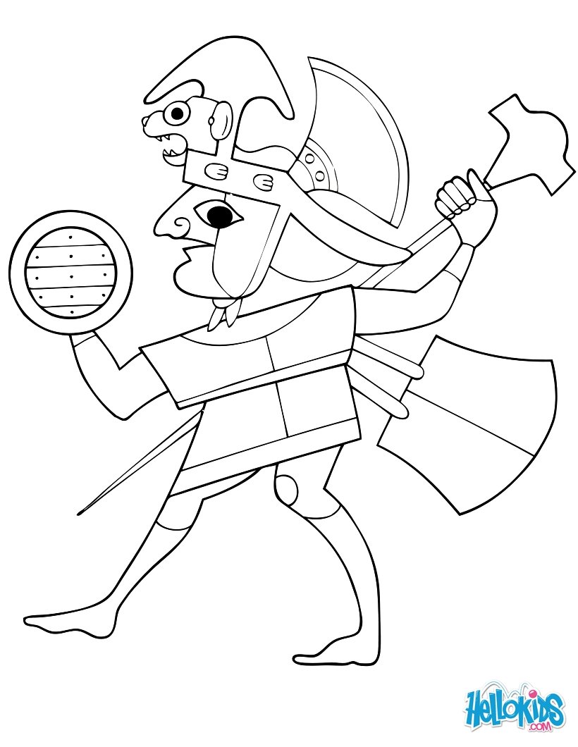 warrior coloring pages