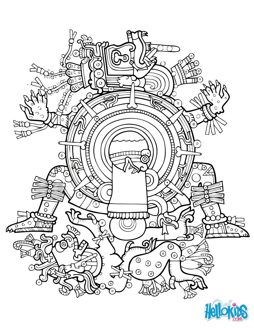 Mictlantecuhtli Xolotl coloring page