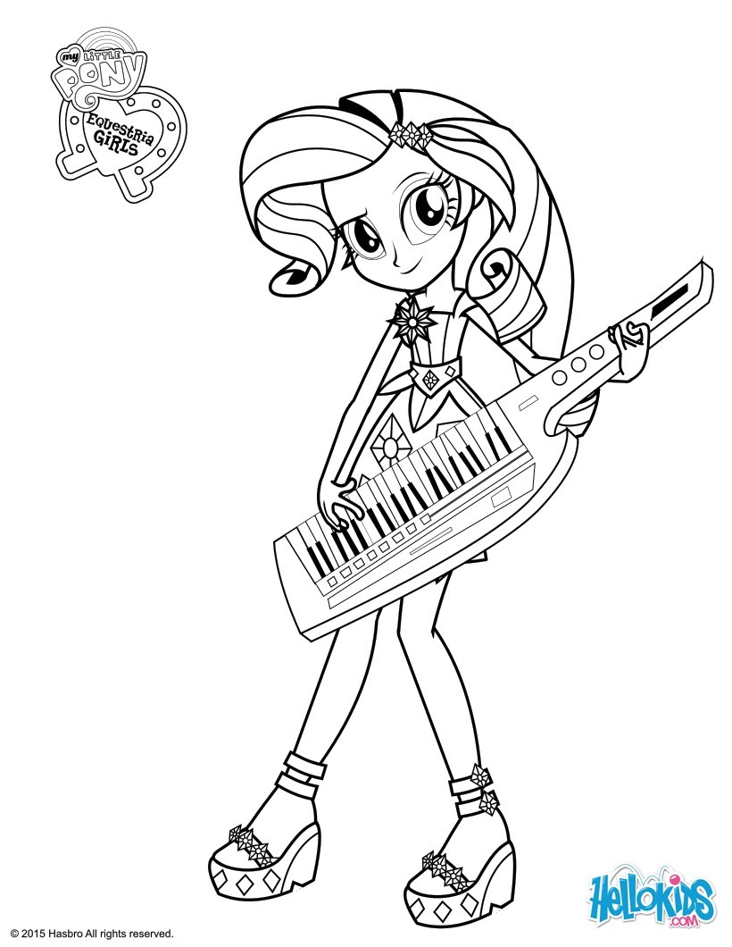 Rarity coloring pages   Hellokids.com
