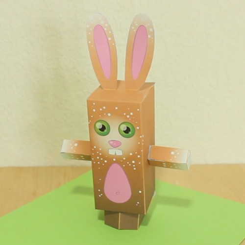 Easter Paper toy: The rabbit craft for kids