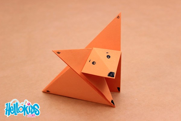 The origami fox craft for kids