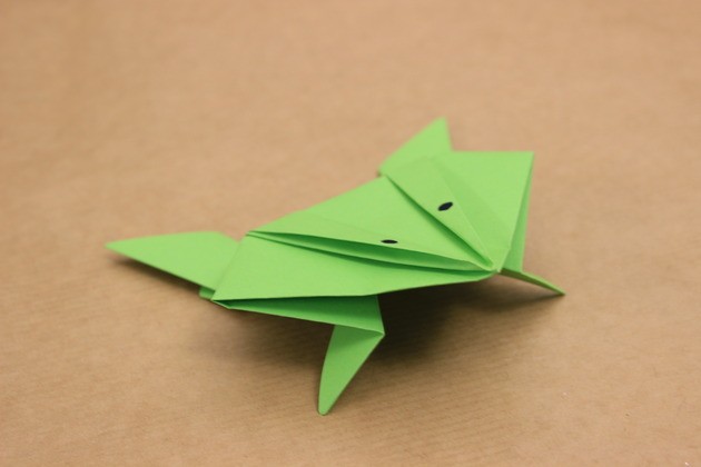 The origami frog craft for kids