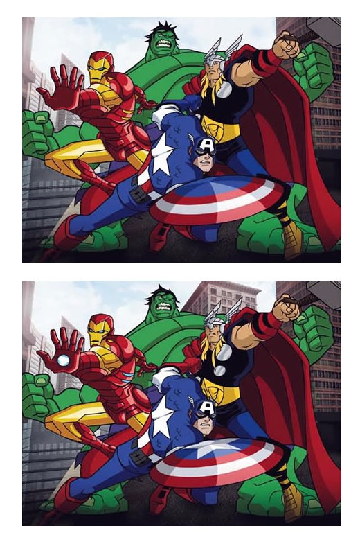 Avengers find the differences online games - Hellokids.com