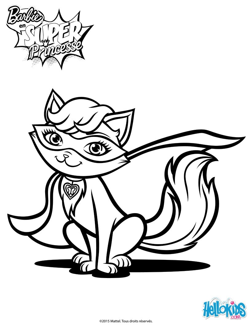 Printable Barbie and Cat Coloring Pages  Barbie coloring pages, Barbie  coloring, Cat coloring page