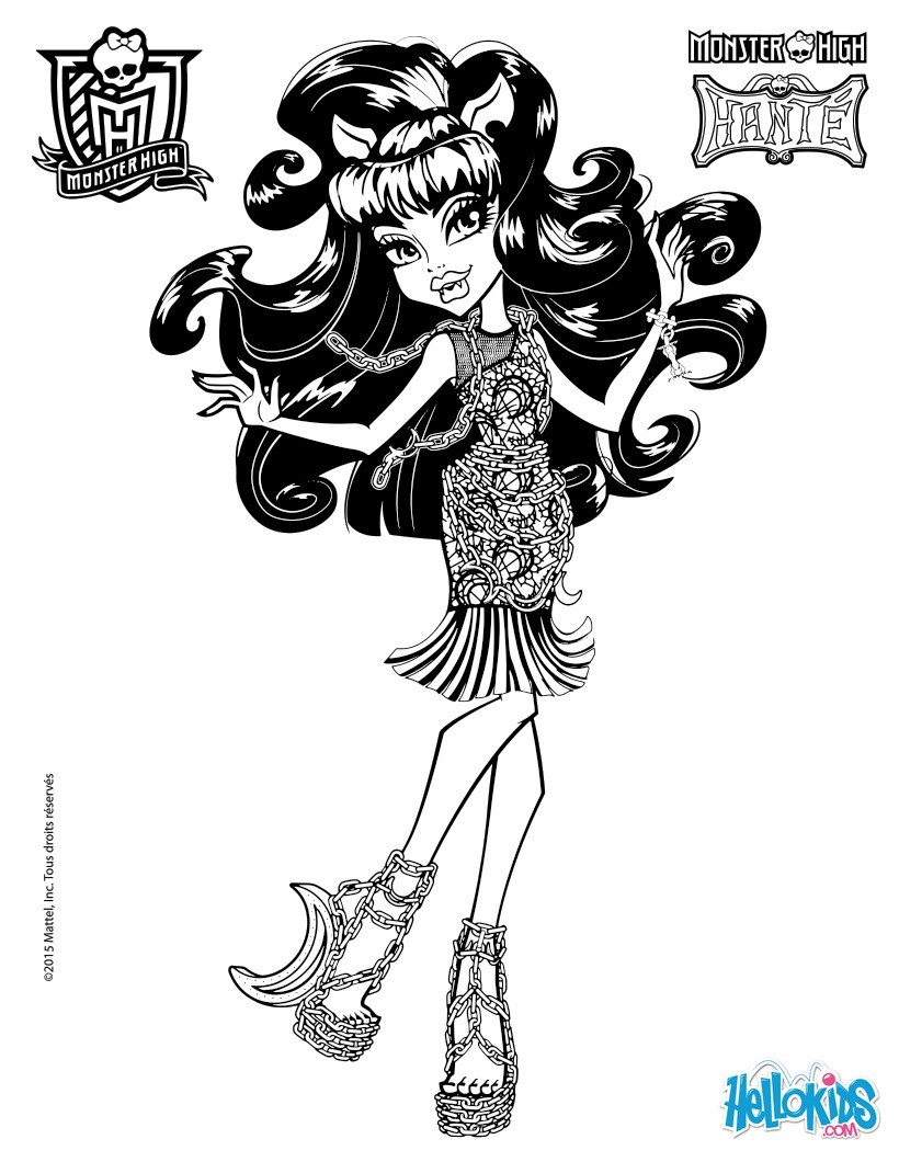 monster high coloring pages 72 online toy dolls printables for girls coloriage pie femme