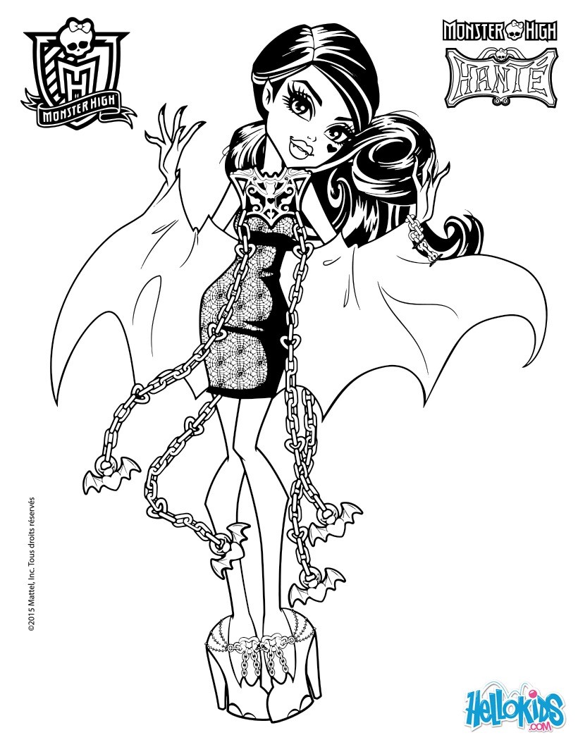 Draculaura Con Cane Monster High Disegni Da Colorare Gratis Disegni 