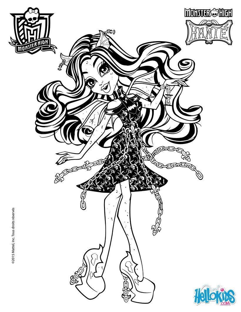 monster high coloring pages haunted