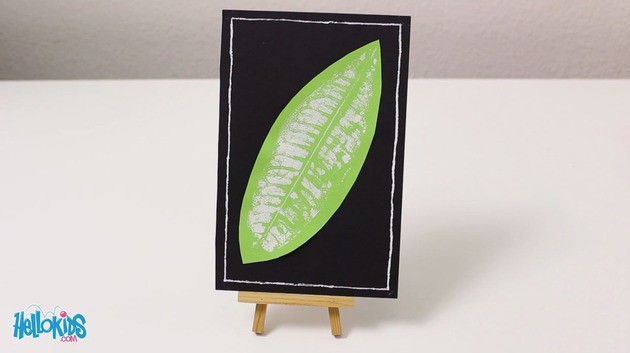 Leaf Picture Display craft for kids