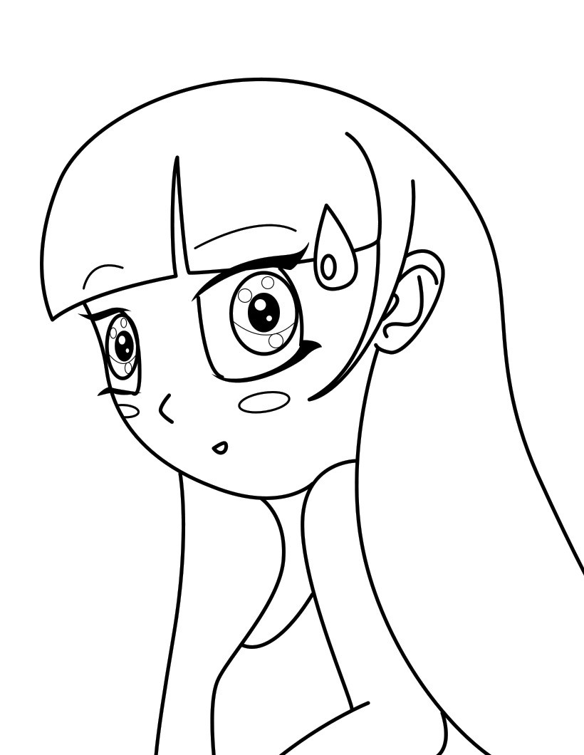 manga girl coloring pages - photo #19