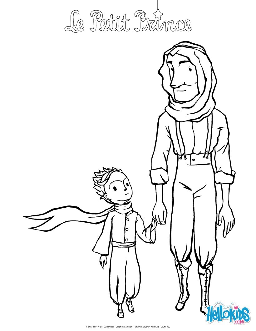 the aviator and the little prince coloring page 4qr