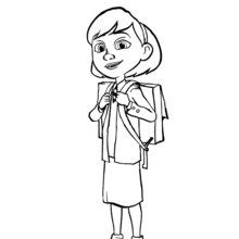 The little girl coloring pages - Hellokids.com