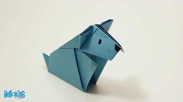 Origami Dog craft for kids