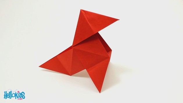 Paper Bird Origami craft for kids