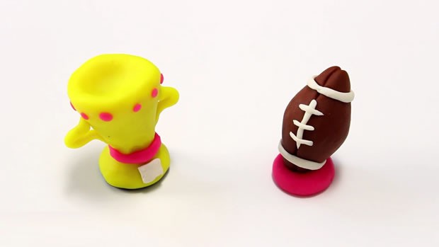 A Football and Trophy craft for kids