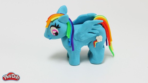 Rainbow Dash plasticine craft for kids
