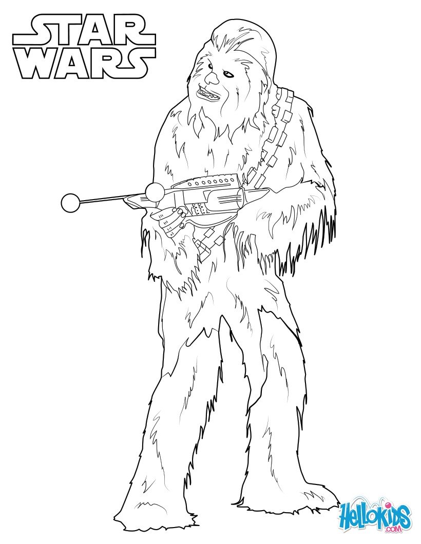 Chewbacca coloring pages Hellokidscom