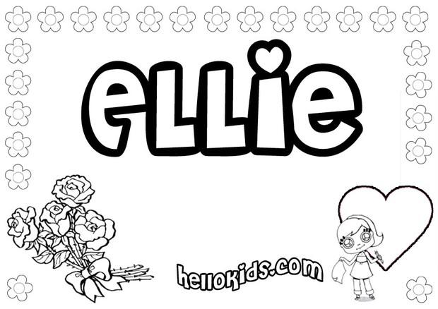 171 Simple Ellie Coloring Pages with Animal character