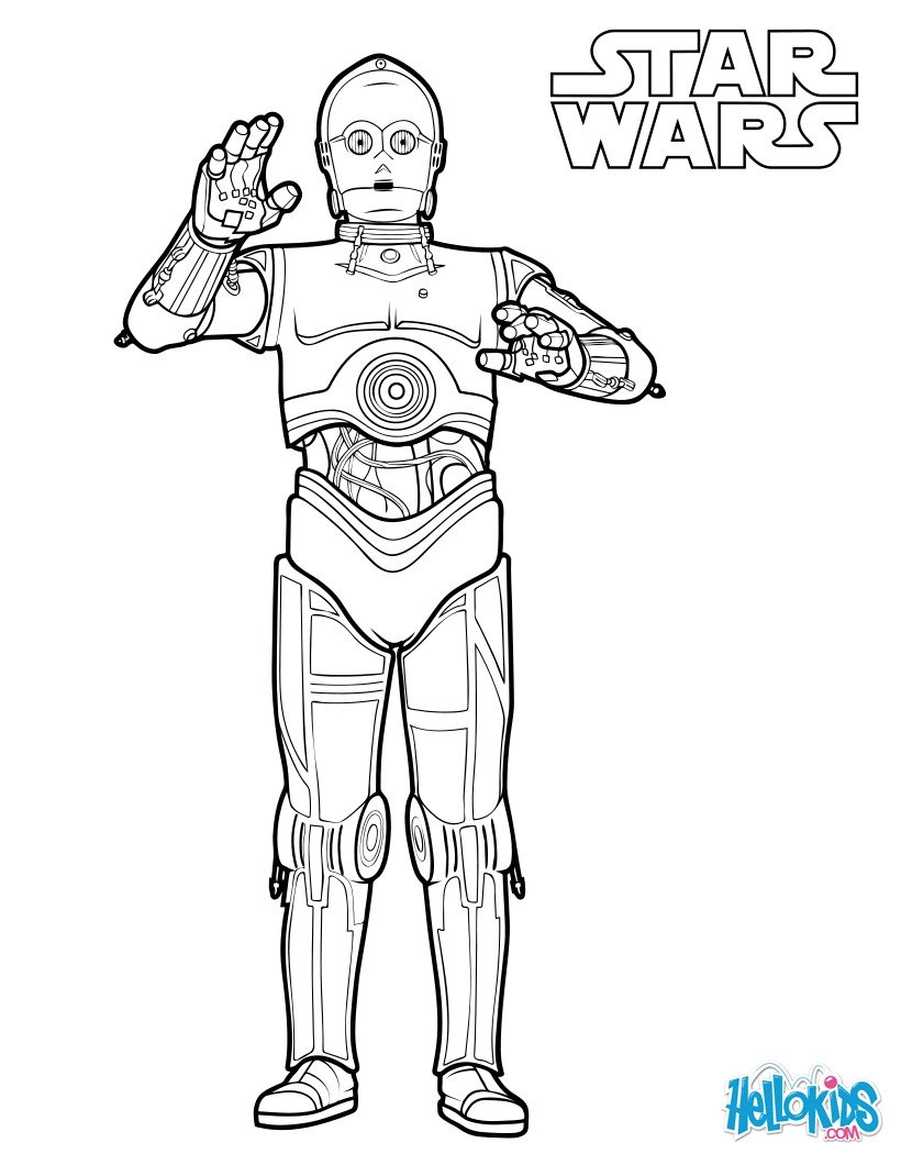 c3po coloring pages free - photo #19