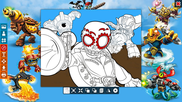 Creating a Skylanders coloring page Coloring Page