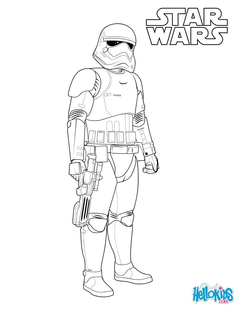 first order stormtrooper coloring pages hellokids rh hellokids Coloring Pages Star Wars Rogue e LEGO Star Wars Coloring Pages
