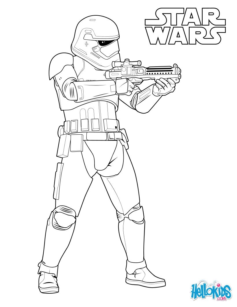 Stormtrooper of the first order coloring pages Hellokidscom