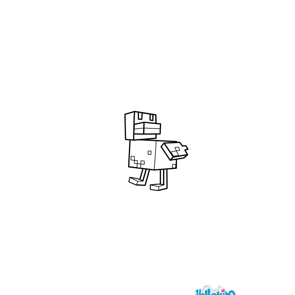 minecraft coloring pages cat