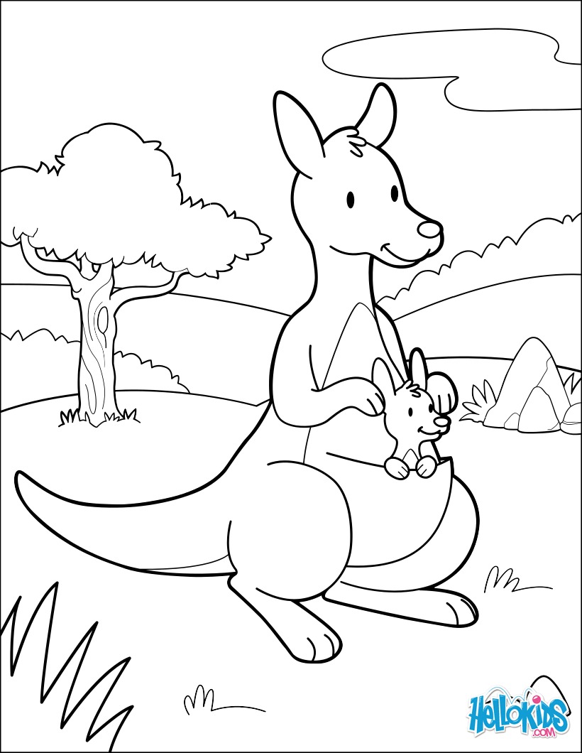 mama and baby animals coloring pages - photo #39