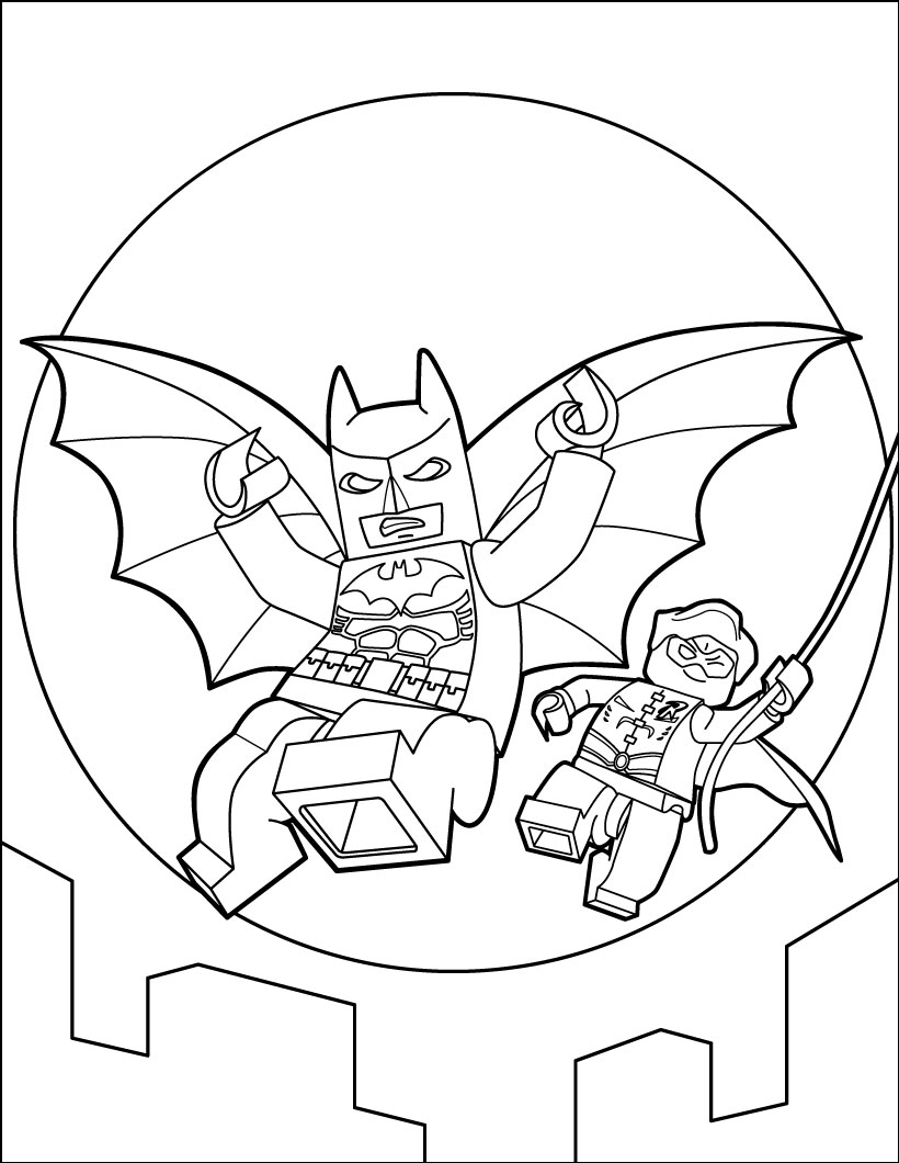 Lego Batman Coloring Pages Hellokids