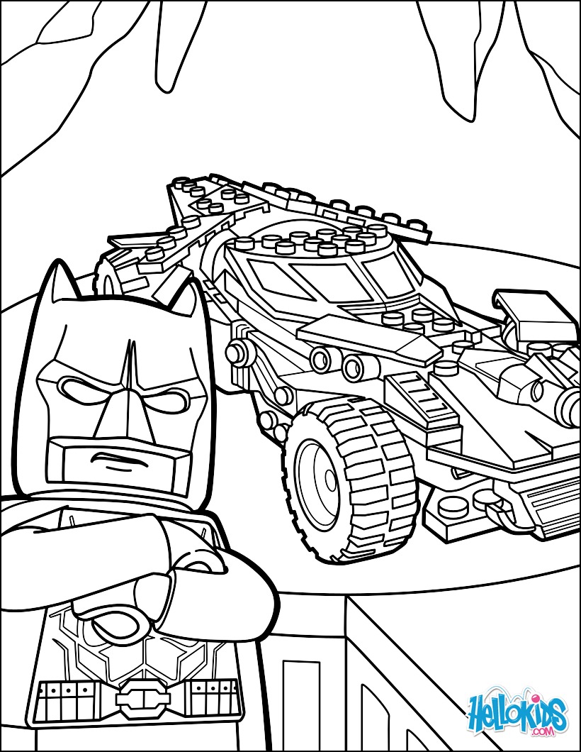 Lego batman batmobile coloring pages - Hellokids.com