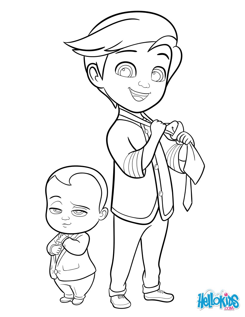 Boss Baby and Tim Boss Baby and Tim coloring page