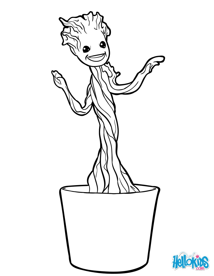 Baby Groot - Free Colouring Pages