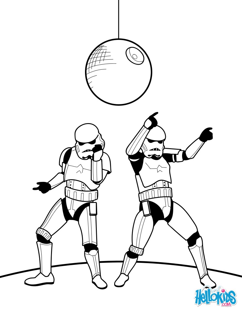 Dancing stormtroopers coloring pages Hellokidscom