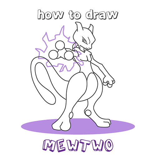 How to draw mewtwo