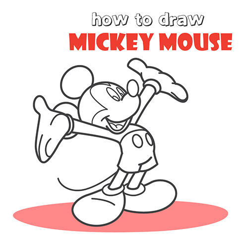 mickey mouse drawing step by step
