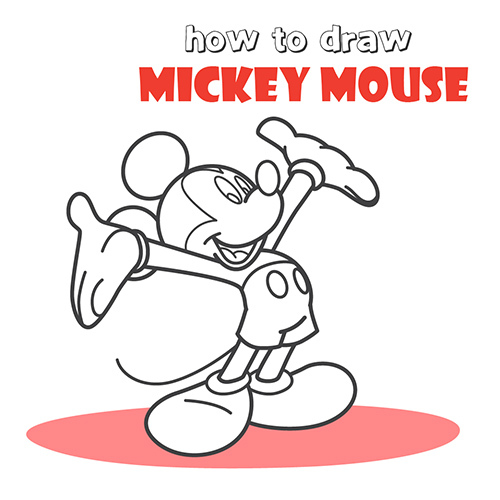 How to draw Mickey Mouse