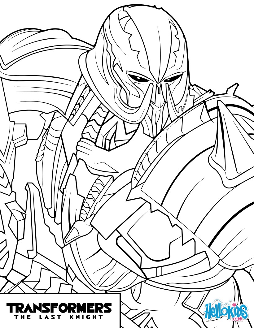 Cartoon Megatron Coloring Pages with simple drawing