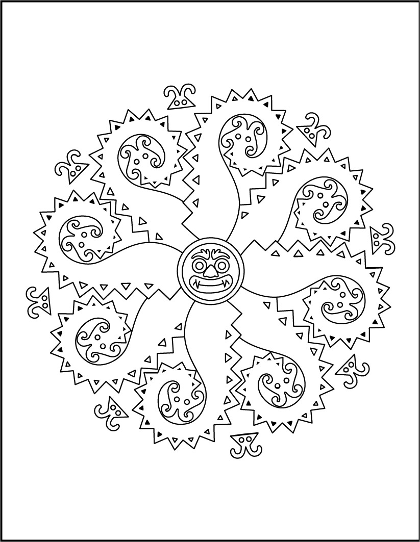 Mandala of monsters coloring pages - Hellokids.com
