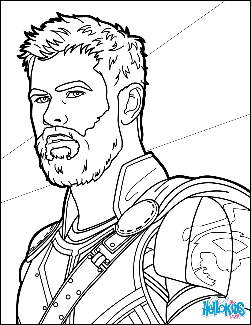 Thor ragnarok coloring pages - Hellokids.com