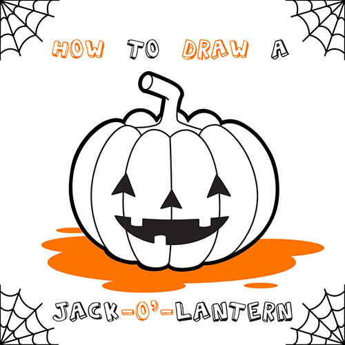 How to draw jackolantern Hellokidscom