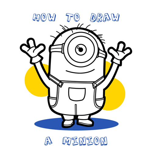 how to draw minions step by step