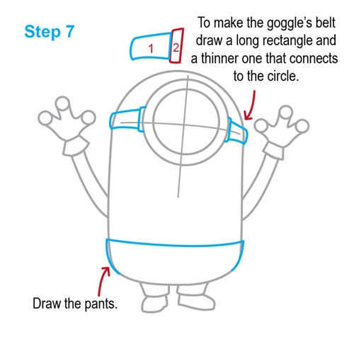 how to draw a minion