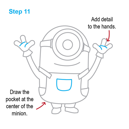 step by step drawing minions