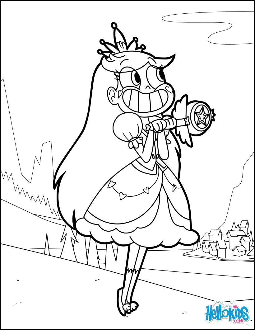 Princess star butterfly coloring pages   Hellokids.com