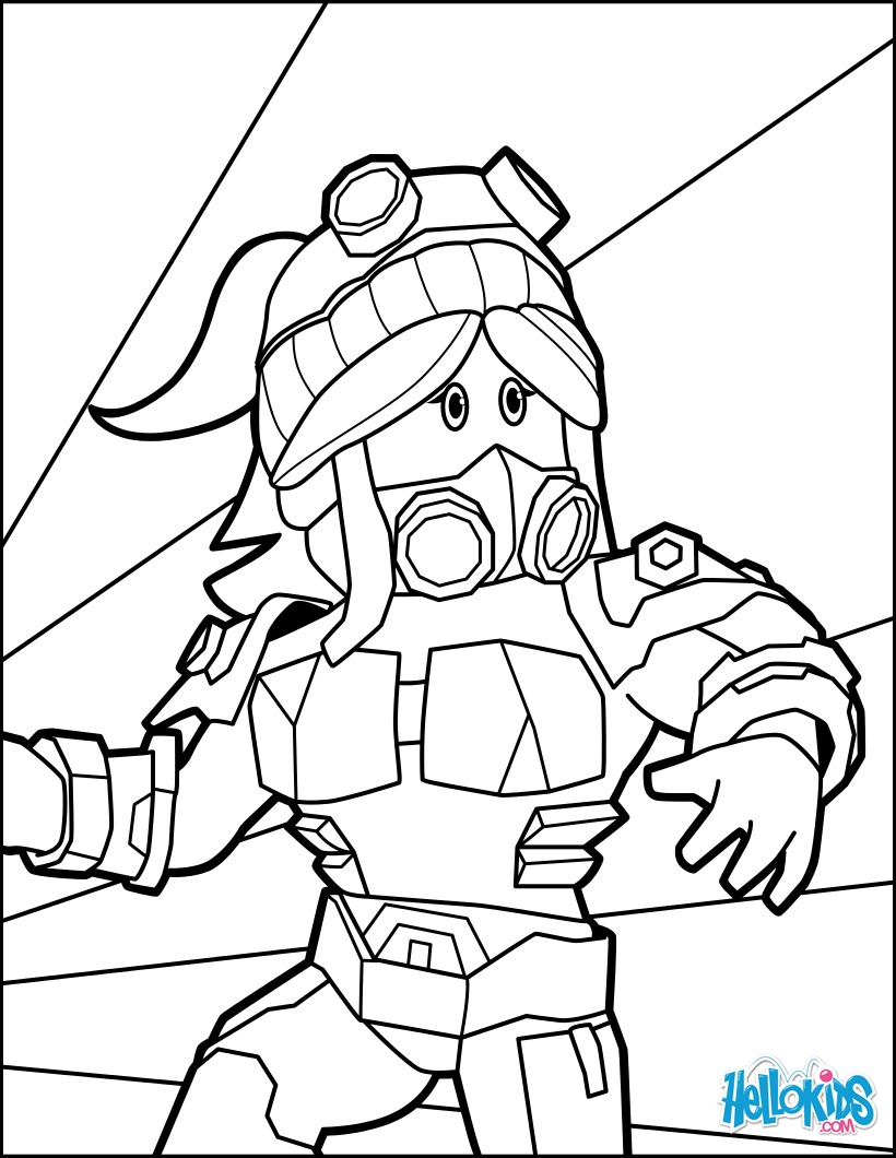 Heroine Of Roblox Coloring Pages Hellokids Com