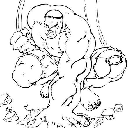 THE INCREDIBLE HULK coloring pages - 60 free superheroes coloring sheets