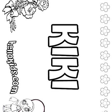 K names for girls coloring posters - 0 printables to create your name