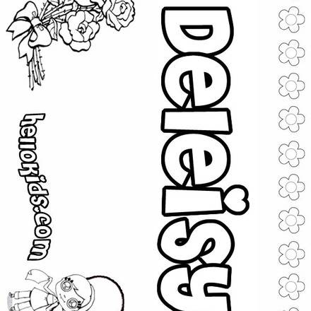 D names for GIRLS free coloring sheets - 0 printables to create your