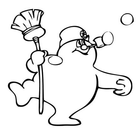Frosty The Snowman coloring pages - Color Frosty and Friends