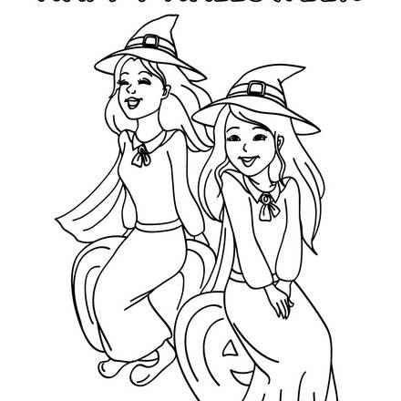 Witch activities, games and coloring pages for kids