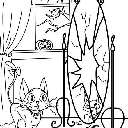 BLACK CATS coloring pages - 15 printables to color online for Halloween